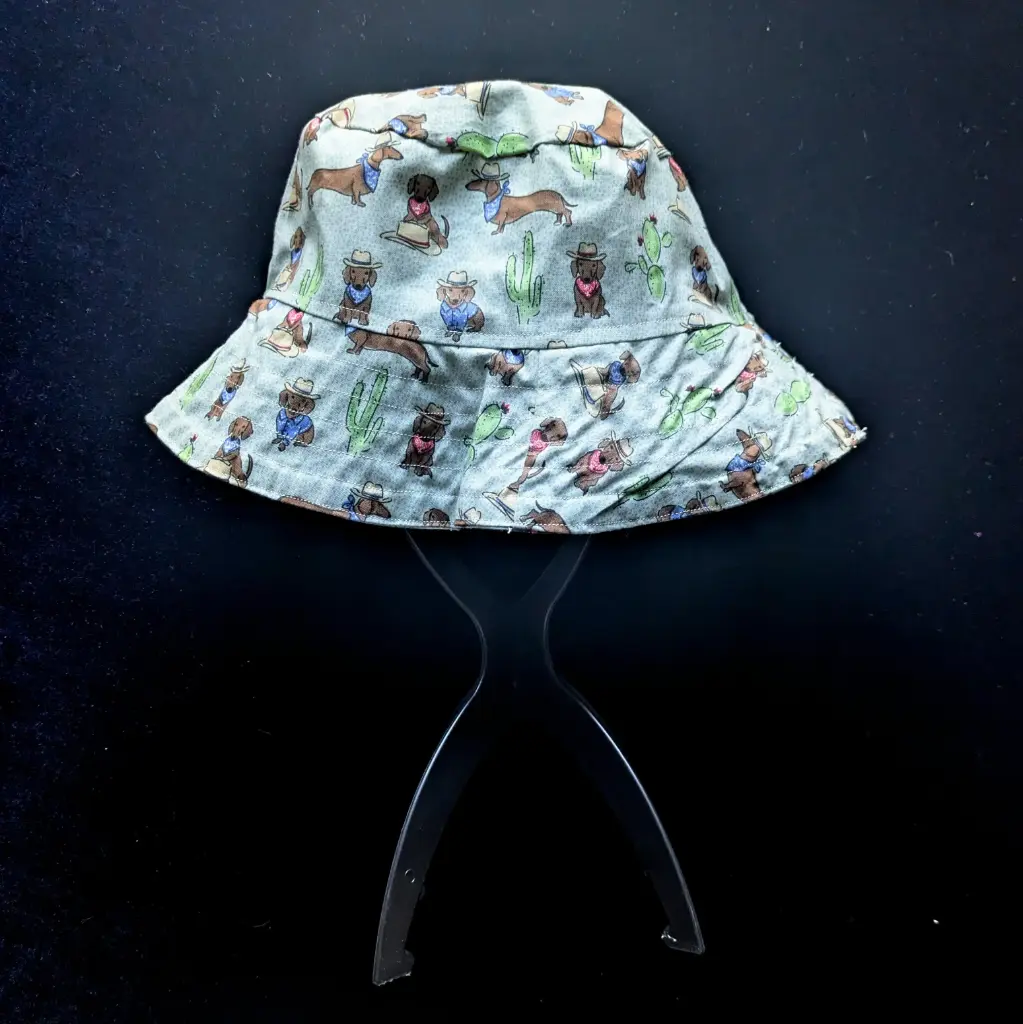 Weiner Dog Western Dachshund Bucket Hat Single Fabric