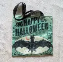 Happy Halloween Bat Teal Tote