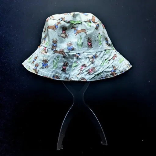 Weiner Dog Western Dachshund Bucket Hat Single Fabric