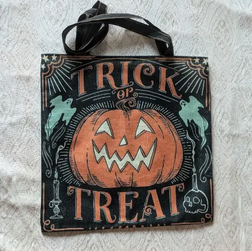 Trick Or Treat Pumpkin Jack-o-Lantern Halloween Tote