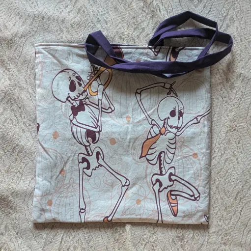 Jazzy Dance Skeletons Halloween Tote